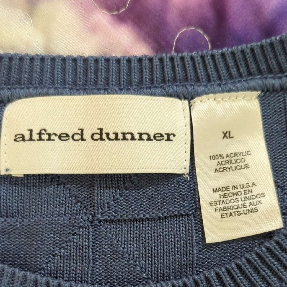 💙 Textured Knit Short Sleeve Pullover – Blue | Size XL | Fred Dunner 💙 - Picture 12 of 16